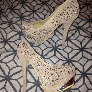 Tan Studded heels